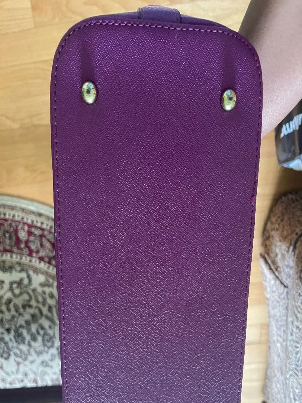 Anne Klein Vibrant Purple Dome Satchel Crossbody Bag